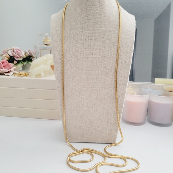 VINTAGE Monet snake chain long necklace - Picture 2 of 6